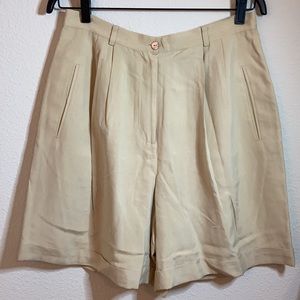 Beautiful Camel Silk Shorts